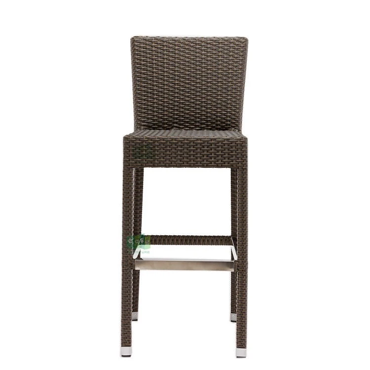Aluminum Black Rattan Outdoor Bar Stools suppliers
